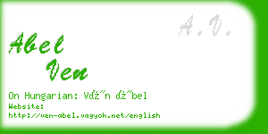 abel ven business card